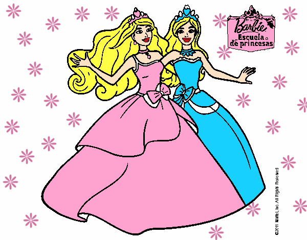 Barbie y su amiga súper felices