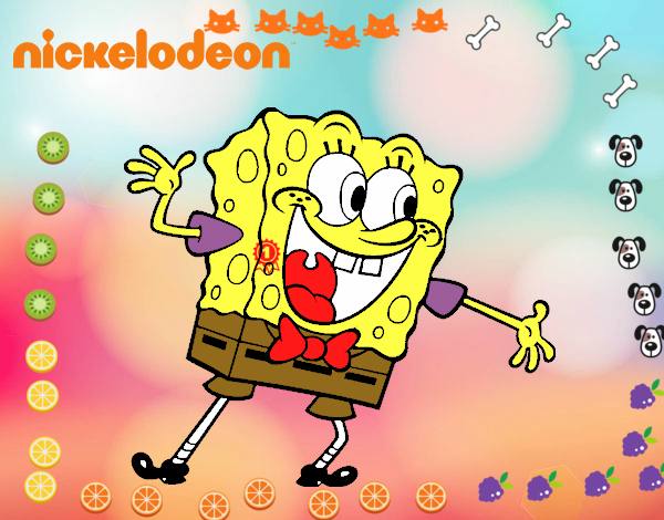 Bob Esponja saludando