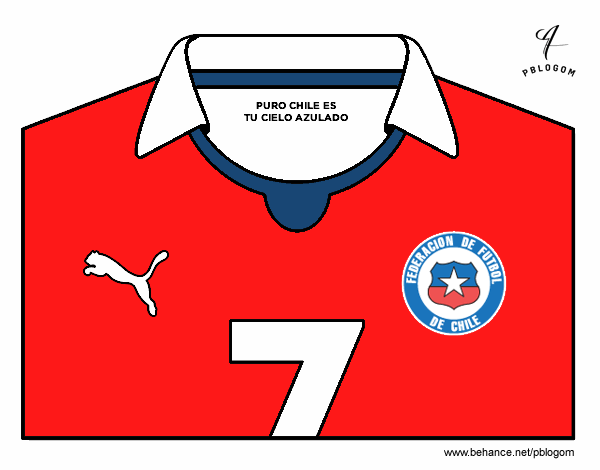 Camiseta del mundial de fútbol 2014 de Chile