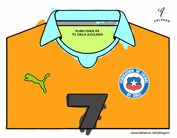 Camiseta del mundial de fútbol 2014 de Chile