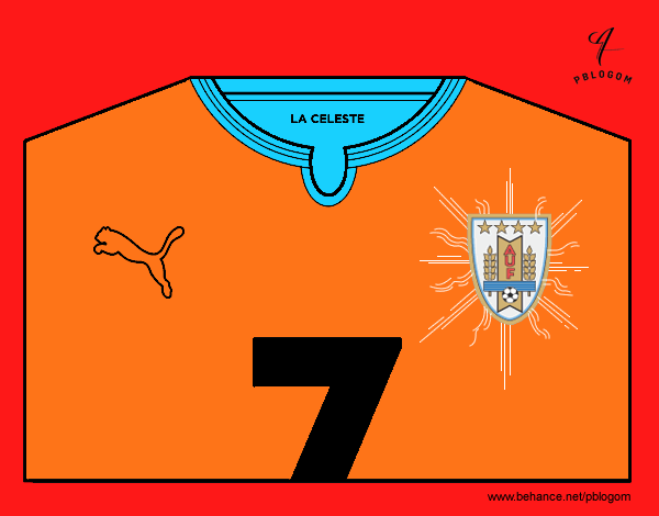 Camiseta del mundial de fútbol 2014 de Uruguay