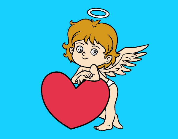 Cupido y un corazón