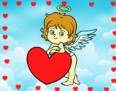 Cupido y un corazón