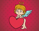Dibujo Cupido y un corazón pintado por stepha19