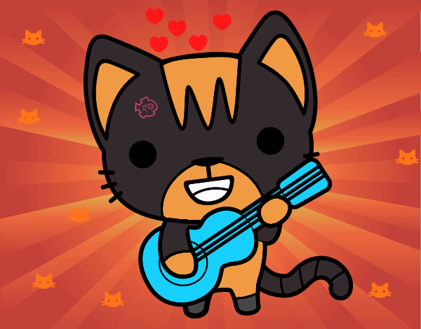 Gato guitarrista