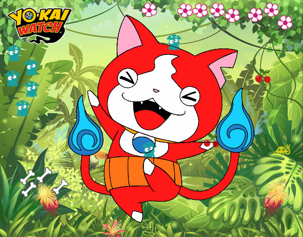 Jibanyan feliz