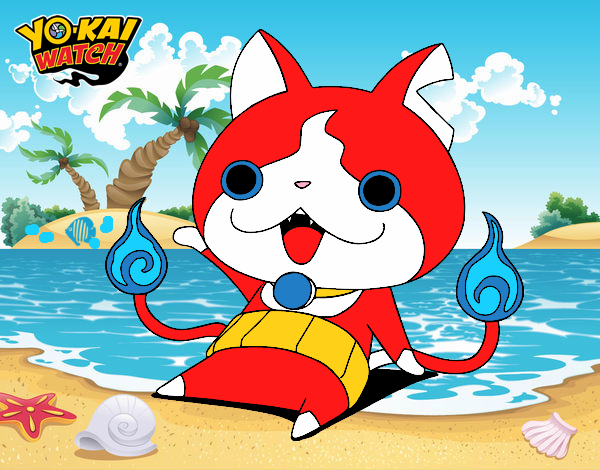 Jibanyan saludando