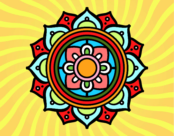 Mandala mosaico griego