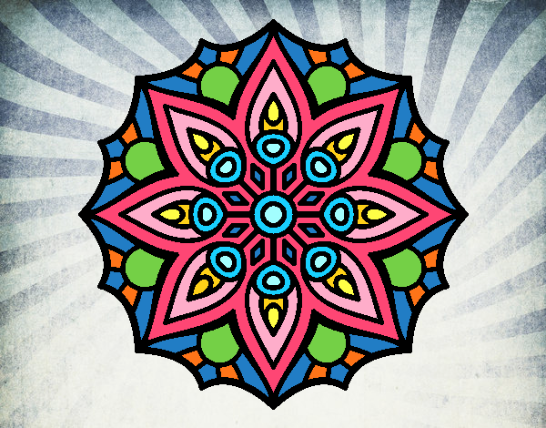 Mandala simetría sencilla