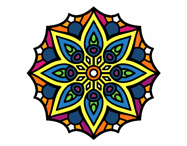 Mandala simetría sencilla