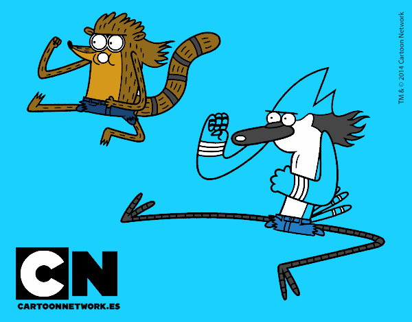 Mordecai y Rigby karatekas