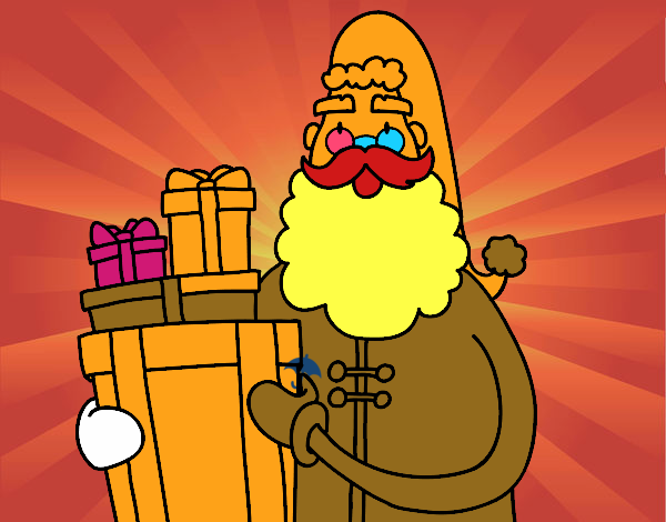 Santa Claus con regalos