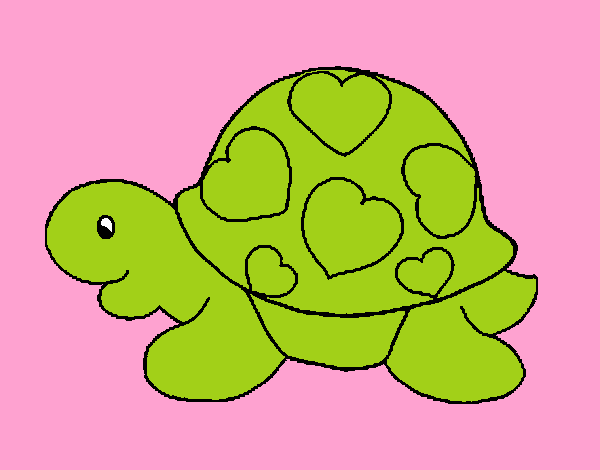 Tortuga con corazones