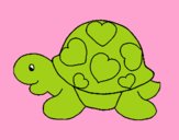 Tortuga con corazones