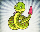 Una serpiente de cascabel