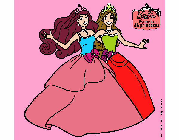 Barbie y su amiga súper felices