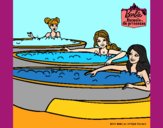 Barbie y sus amigas en el jacuzzi