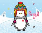 Bebé pingüino con gorrito