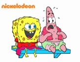 Bob Esponja y Patricio en bañador