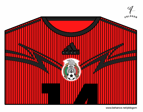 Camiseta del mundial de fútbol 2014 de México