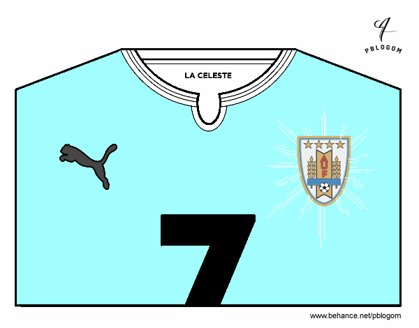 Camiseta del mundial de fútbol 2014 de Uruguay