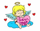 Dibujo Cupido con corazón pintado por sheyla9