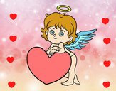 Cupido y un corazón