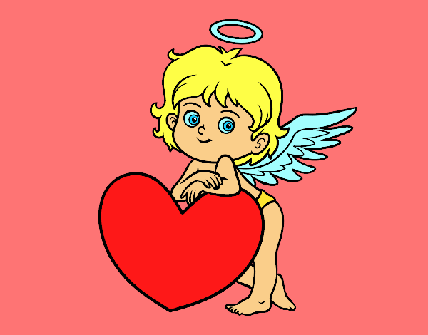 Cupido y un corazón