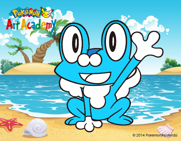 Froakie saludando