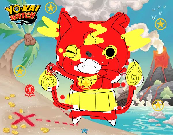 Jibanyan guiñando el ojo