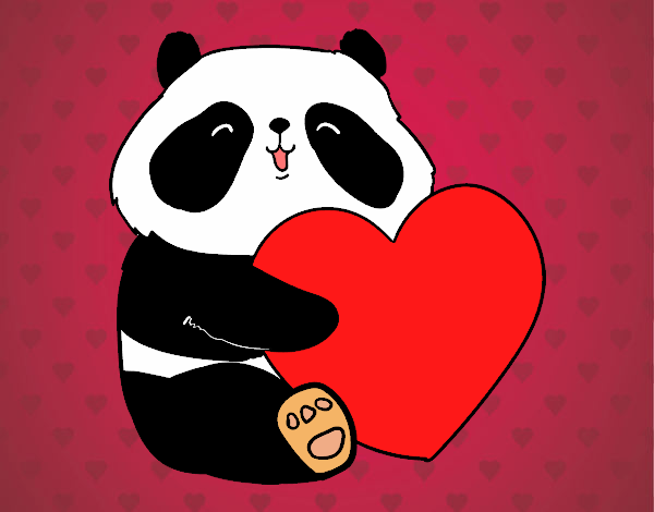 Panda amoroso.