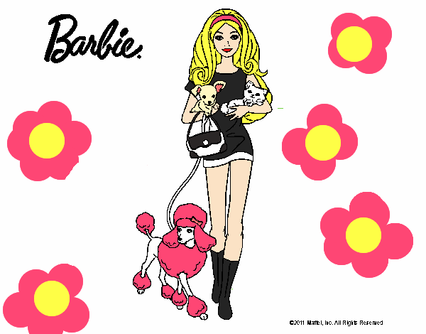 Barbie con sus mascotas