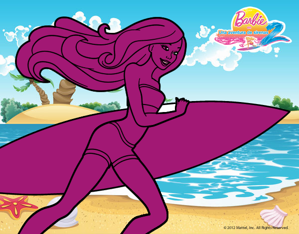 Barbie corre al agua