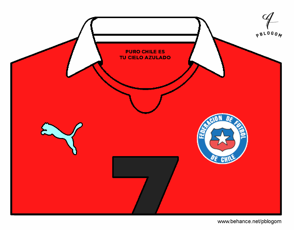 Camiseta del mundial de fútbol 2014 de Chile