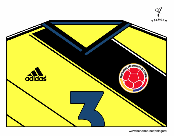 Camiseta del mundial de fútbol 2014 de Colombia