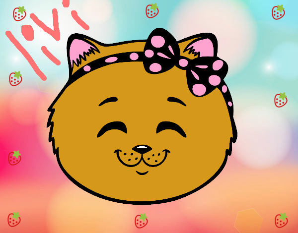 Dibujo Cara de gatita feliz pintado por kiu89