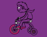Dibujo Chico en triciclo pintado por DalmaLaPri