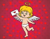 Cupido con carta de amor