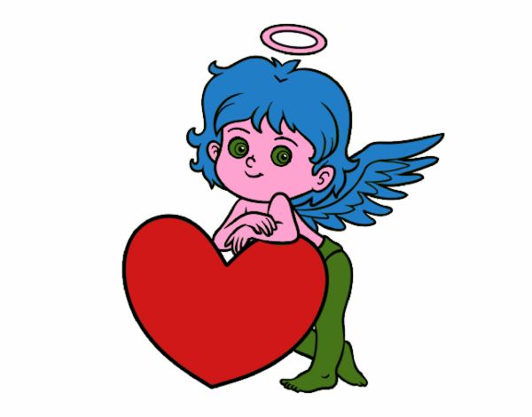 Cupido y un corazón