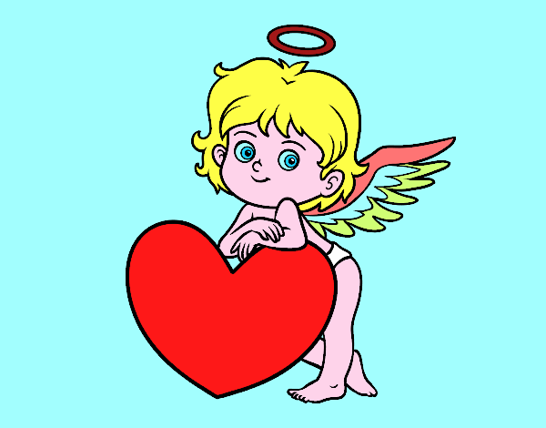 Cupido y un corazón