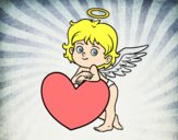 Dibujo Cupido y un corazón pintado por Amayrani31