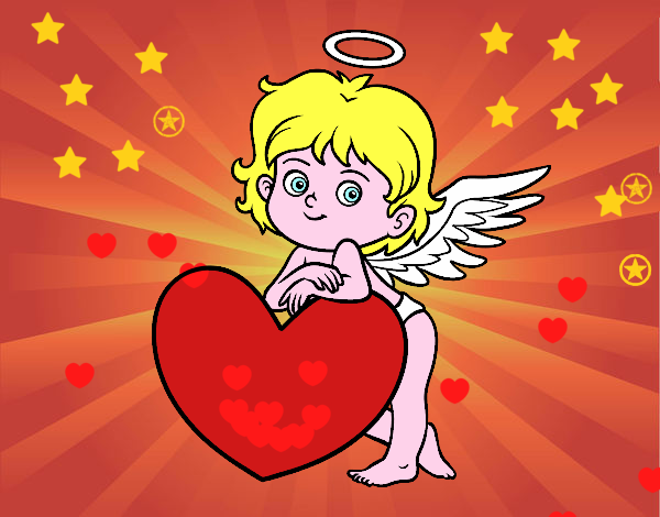 Cupido y un corazón