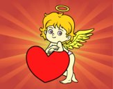 Cupido y un corazón