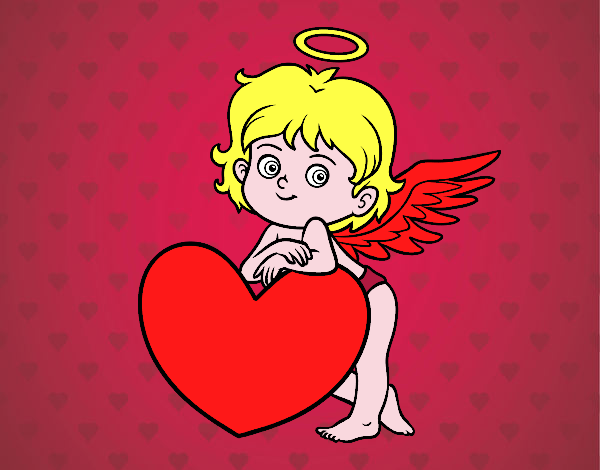 Cupido y un corazón