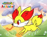 Fennekin corriendo