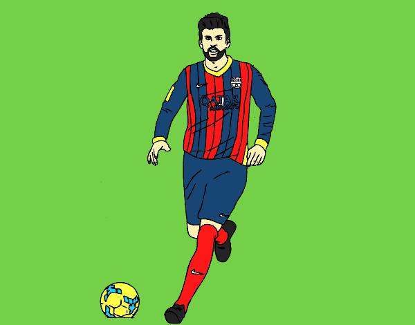 Gerard Piqué en el campo