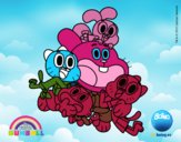 Gumball y amigos contentos