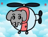 Helióptero con elefante