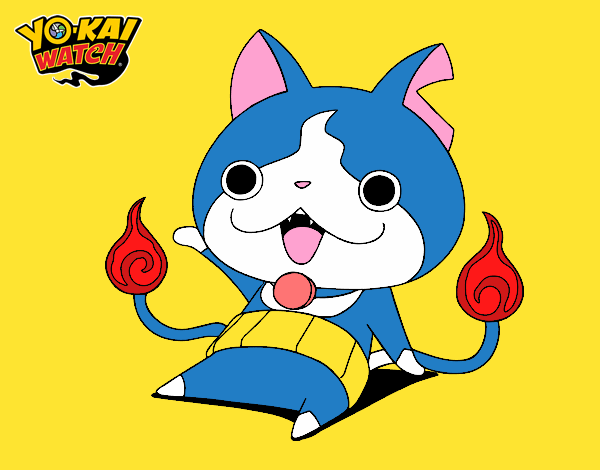 Jibanyan saludando