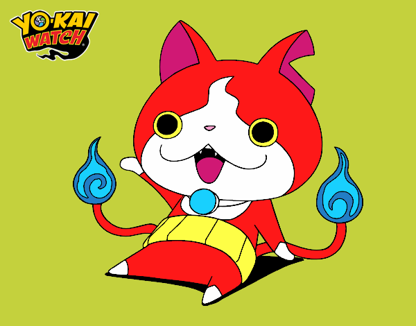 Jibanyan saludando